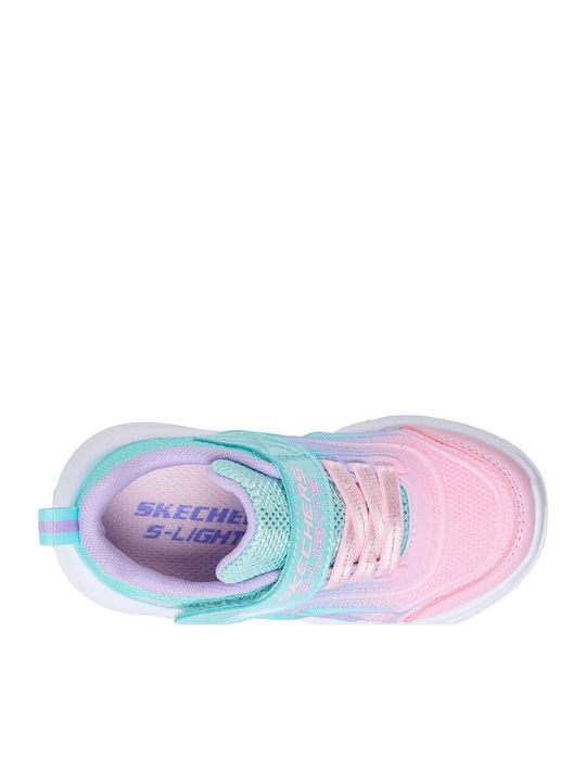 Kids Sports Shoes Running with Hoop & Loop Closure Pink