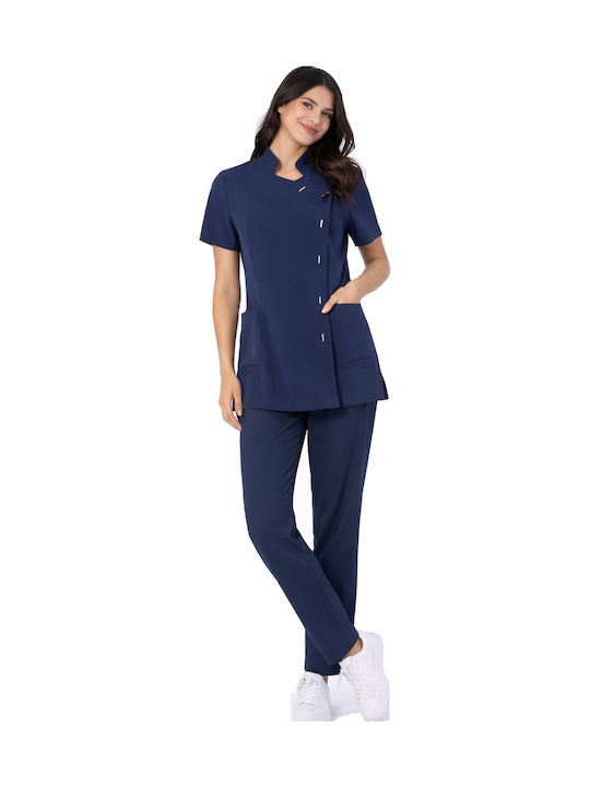 Women's Blazer Cleaning Uniforms Axon Perfecto Navy Blue