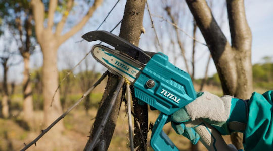 Total Pruning Battery Chainsaw 1x2Ah 20V 1.66kg with Blade 13cm