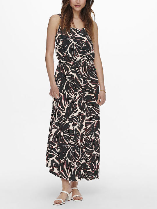 Life Sommer Maxi Kleid Schwarz/Weiß
