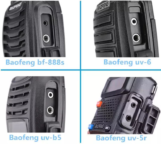 Professional Handsfree Micro Earpiece Ptt Lapel 2 Pin Two-Way Radios Transceivers Baofeng Original 5 Pieces