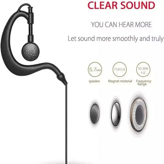 Professional Handsfree Micro Earpiece Ptt Lapel 2 Pin Two-Way Radios Transceivers Baofeng Original 5 Pieces