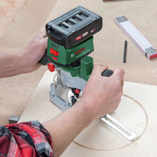 Bosch AdvancedTrimRouter 18V-8 Trimmfräse 18V Bürstenlos Solo mit Geschwindigkeitseinstellung und Staubabsaugsystem