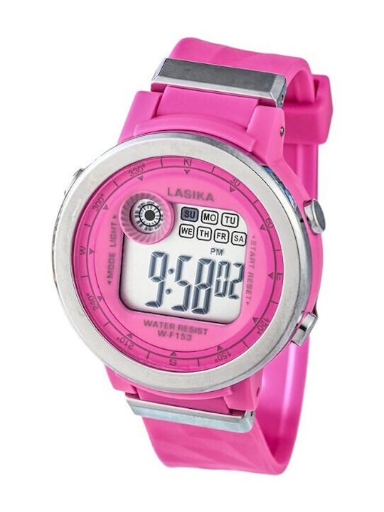 Battery Watch with Rubber Strap