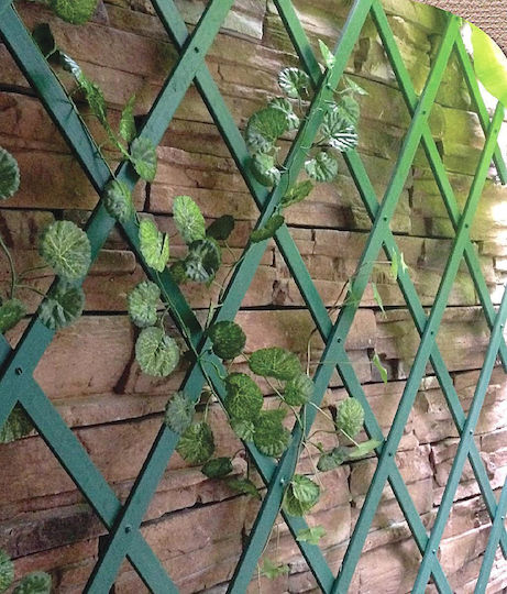 Trellis Pliabil De Grădină Din Plastic Cu Design În Grilă Romb Verde 100x300cm