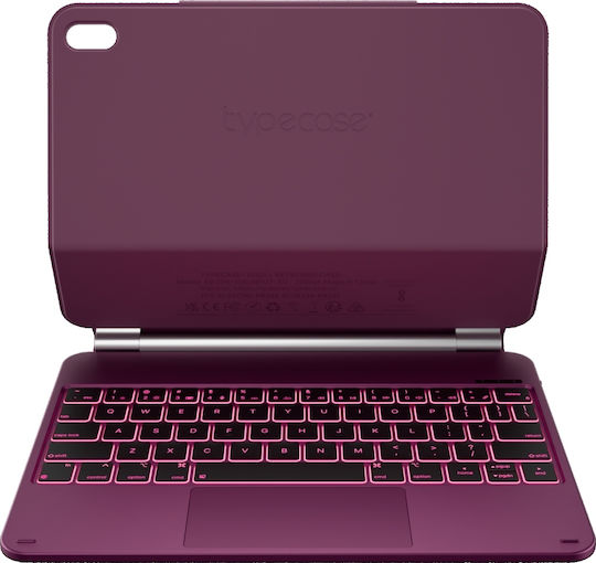 Typecase Edge Флип Капак с Клавиатура на Английски Език САЩ Бордо (Ipad 11" (a16) 2025 / Ipad 10.9" 2022)