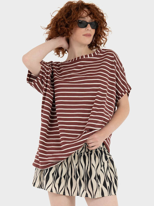 Women's Oversized T-shirt Burgundy