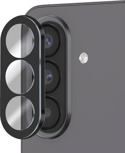 Avizar Camera Lens Protector Galaxy A57 One-piece Design Full Glue Black Transparent
