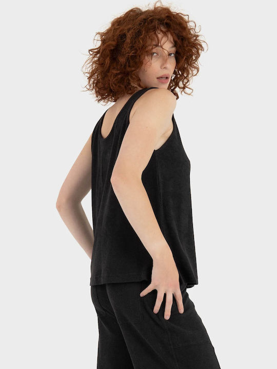 Women's Cotton Sleeveless Top Anthracite