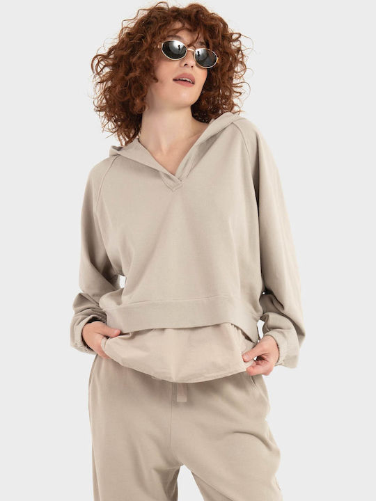 Γυναικεία Αθλητική Μπλούζα Beige