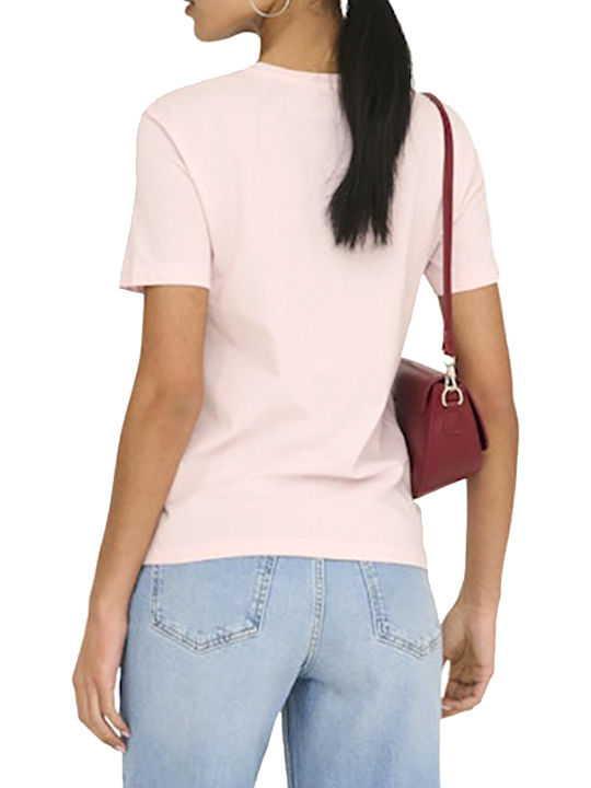 Only Damen T-Shirt Rot-Rosa Only Damen T-Shirt Rot-Rosa