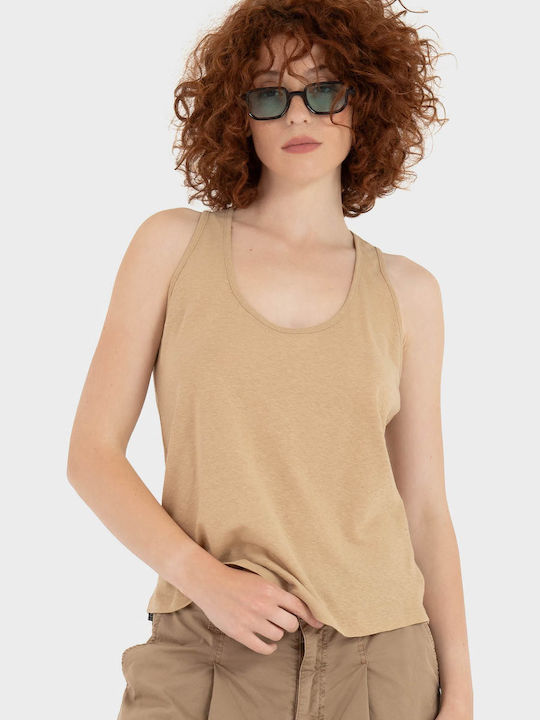 Women's Summer Linen Top Beige