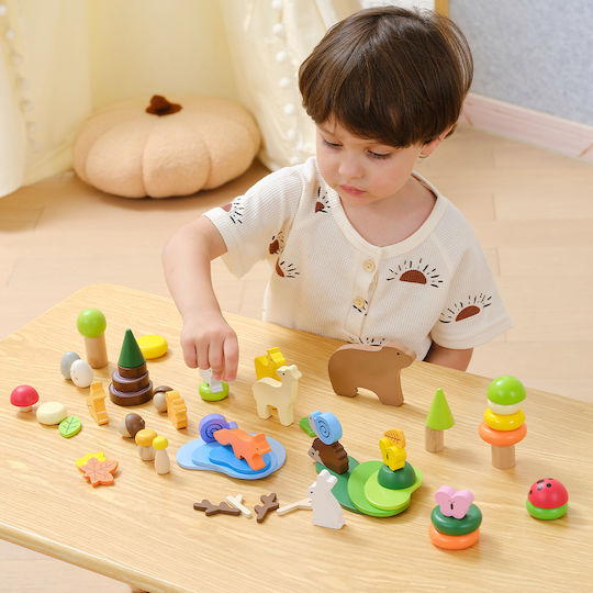 Viga Toys Παιχνίδι Κατασκευών Ξύλινo για Παιδιά 3+ Ετών