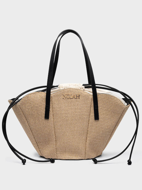 Oceania Rattan Damen Schultertasche Beige