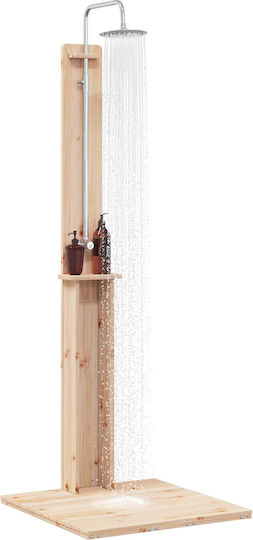 vidaXL Pool Shower with Height 217cm Brown