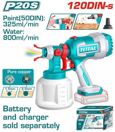 Total Battery Powered Solo Paint Spray Gun 20V