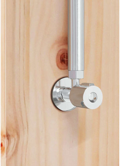 vidaXL Pool Shower from Natural Wood 246x24x19cm Brown