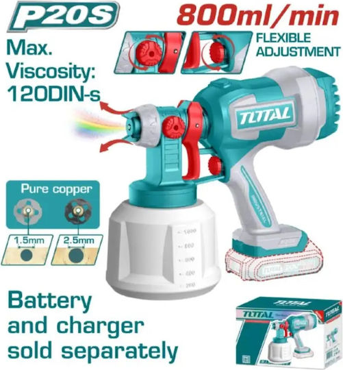 Total Battery Powered Solo Paint Spray Gun 20V
