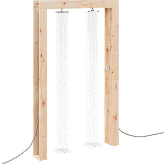 vidaXL Pool Shower 226x137x23 cm Brown