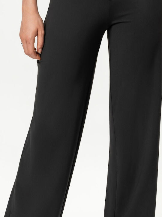 Damen Stoffhose in Loose Passform Schwarz
