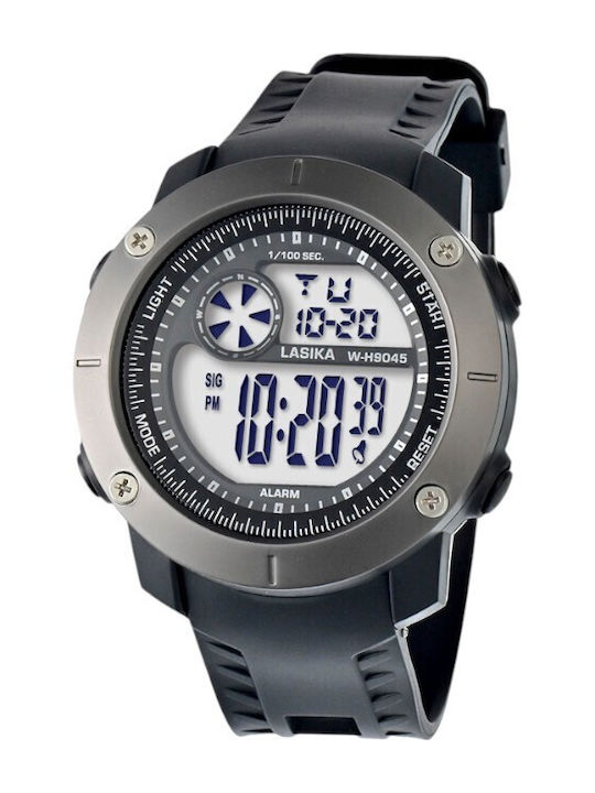 Battery Watch with Rubber Strap