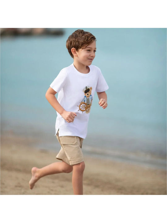 Kids Set with Shorts Summer 2 Pieces White