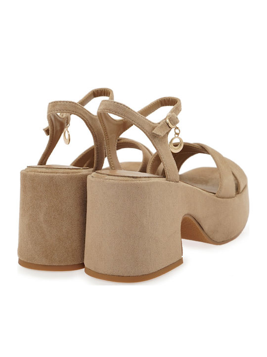 Suede Sandals Brown