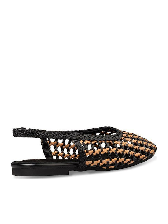 Women's Ballerina Shoes Slingback With Strap in Black Colour