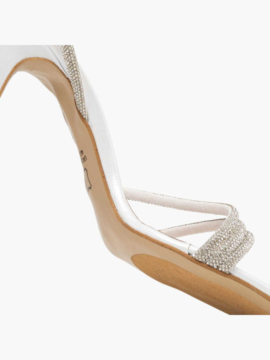 Damen Sandalen Aus Leder Weiß