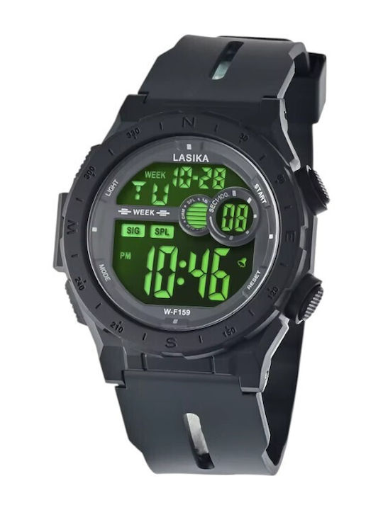 Battery Watch with Rubber Strap