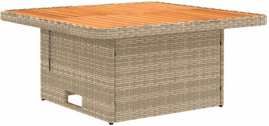 Outdoor Living Room Set 5 Pieces Beige and Cream with Pillows