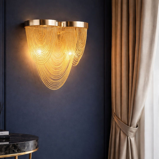 Alista Home Φωτιστικό Τοίχου Χρυσό Alista Home Φωτιστικό Τοίχου Χρυσό