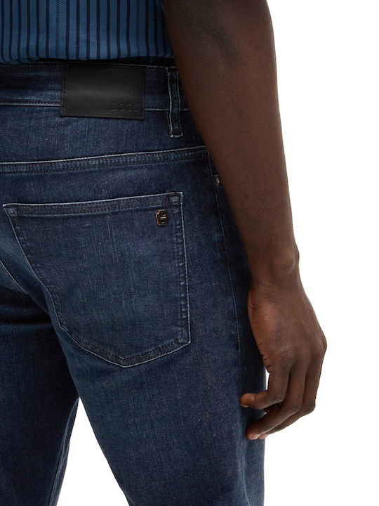 Delaware Men's Jeans Pants Elastic with Slim Fit Dark Blue
