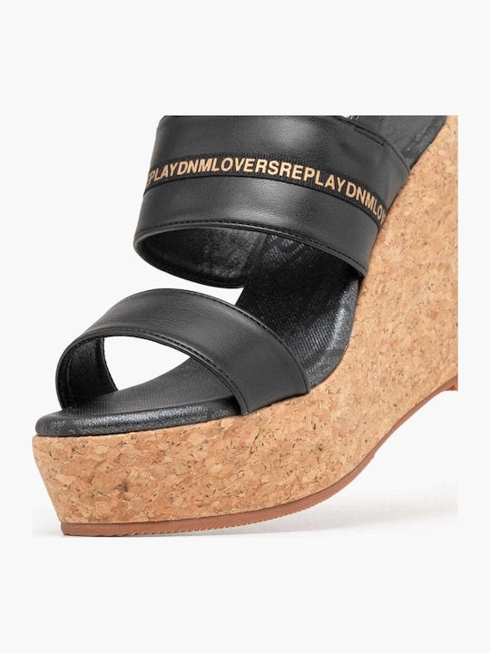 Sommer Damenplattformen Schwarze