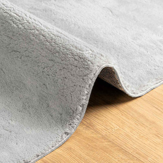 vidaXL Huarte Неплъзгащ Се Килим Правоъгълен Сив 750x80см