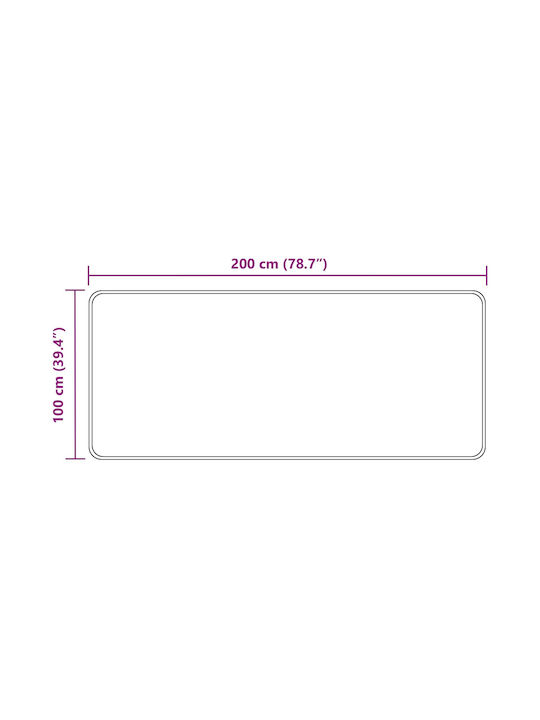 vidaXL Marsa Rutschfestes Rechteckiges Wohnzimmer Teppich Sand 100x200cm