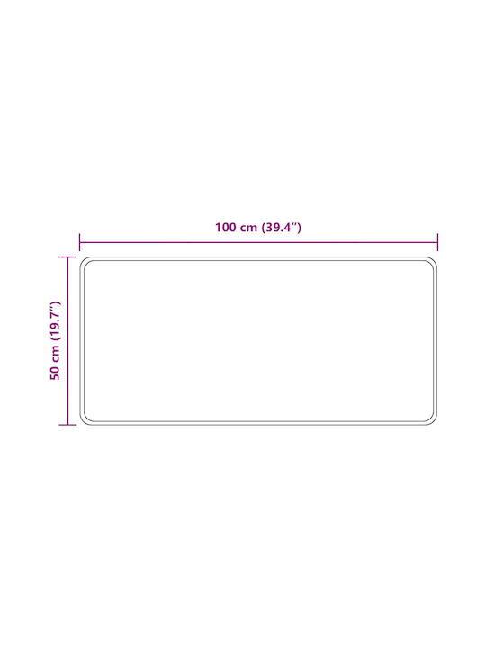 vidaXL Marsa Rutschfest Wohnzimmer Teppich Rechteckig Schwarze 50x100cm