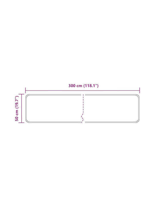 vidaXL Marsa Αντιολισθητικό Χαλί Διάδρομος Γκρι 50x300cm
