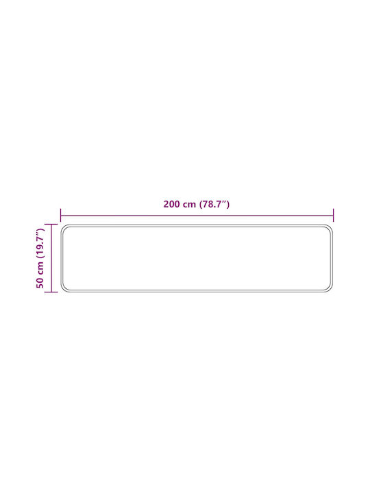 vidaXL Marsa Αντιολισθητικό Χαλί Διάδρομος Γκρι 50x200cm
