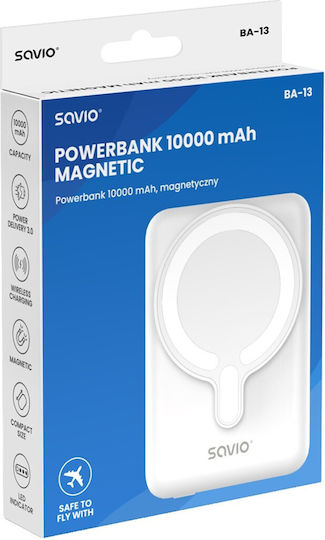 Savio BA-13 Power Bank 10000mAh Power Delivery White