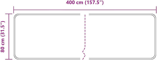 vidaXL Marsa Non-Slip Black Runner Rug 80x400cm