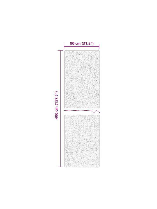 vidaXL Huarte Αντιολισθητικό Χαλί Ορθογώνιο Γκρι 400x80cm