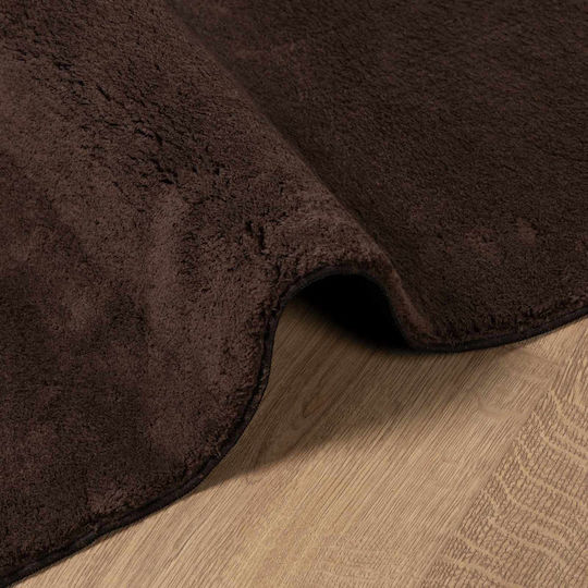 vidaXL vidaXL Non-slip Rectangular Brown Living Room Rug 400x80cm