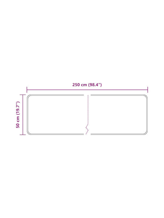 vidaXL Marsa Αντιολισθητικό Χαλί Διάδρομος Μαύρο 50x250cm