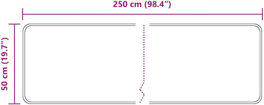 vidaXL Marsa Неплъзгащ Се Килим Пътека Черен 50x250см
