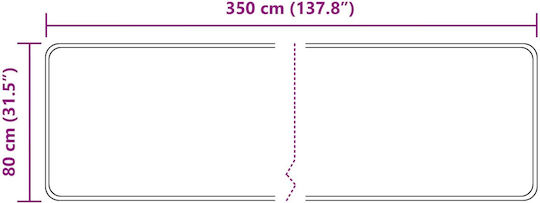 vidaXL Marsa Non-Slip Yellow Runner Rug 80x350cm