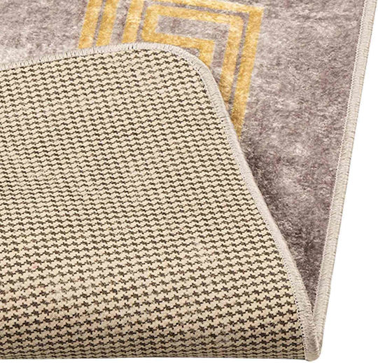 vidaXL Marsa Rutschfest Wohnzimmer Teppich Rechteckig Grau 100x200cm