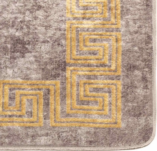 vidaXL Marsa Rutschfest Wohnzimmer Teppich Rechteckig Grau 100x200cm