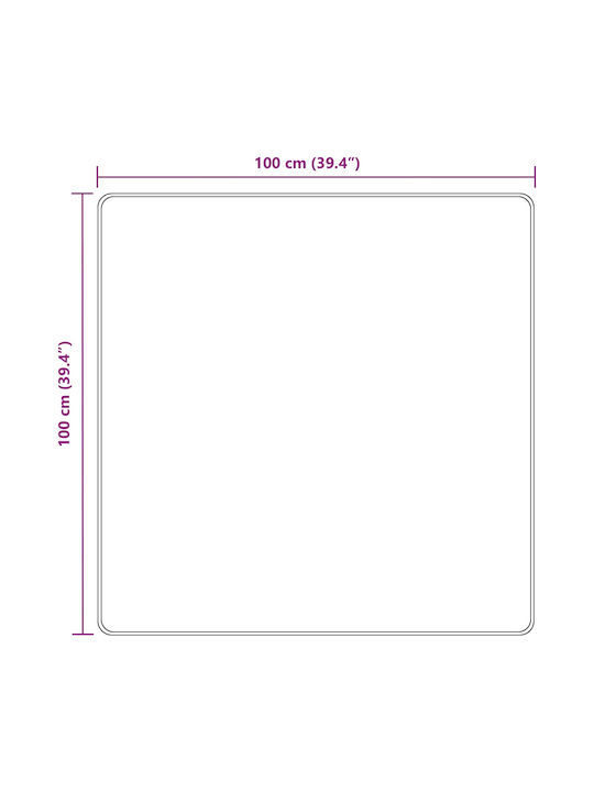 vidaXL Marsa Αντιολισθητικό Χαλί Ορθογώνιο Γκρι 100x100cm