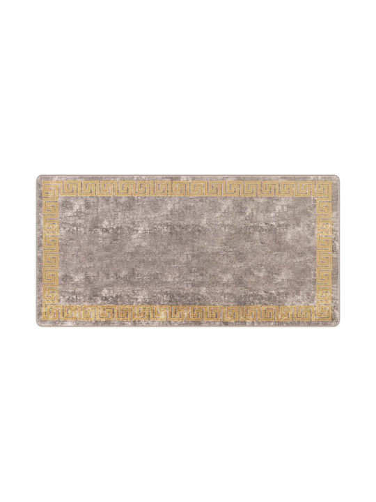 vidaXL Marsa Rutschfest Wohnzimmer Teppich Rechteckig Grau 100x200cm